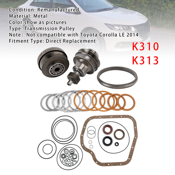 2016 Toyota Allion 1.2L CVT Transmission Pulley Set K310 K313 Generic