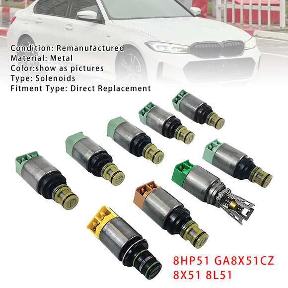 9PCS 8HP51 GA8X51CZ 8X51 8L51 8-Speed Transmission Solenoid Kit For BMW