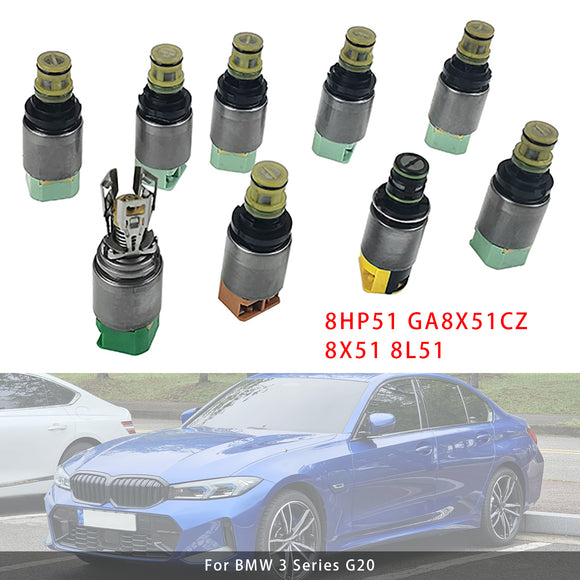 9PCS 8HP51 GA8X51CZ 8X51 8L51 8-Speed Transmission Solenoid Kit For BMW