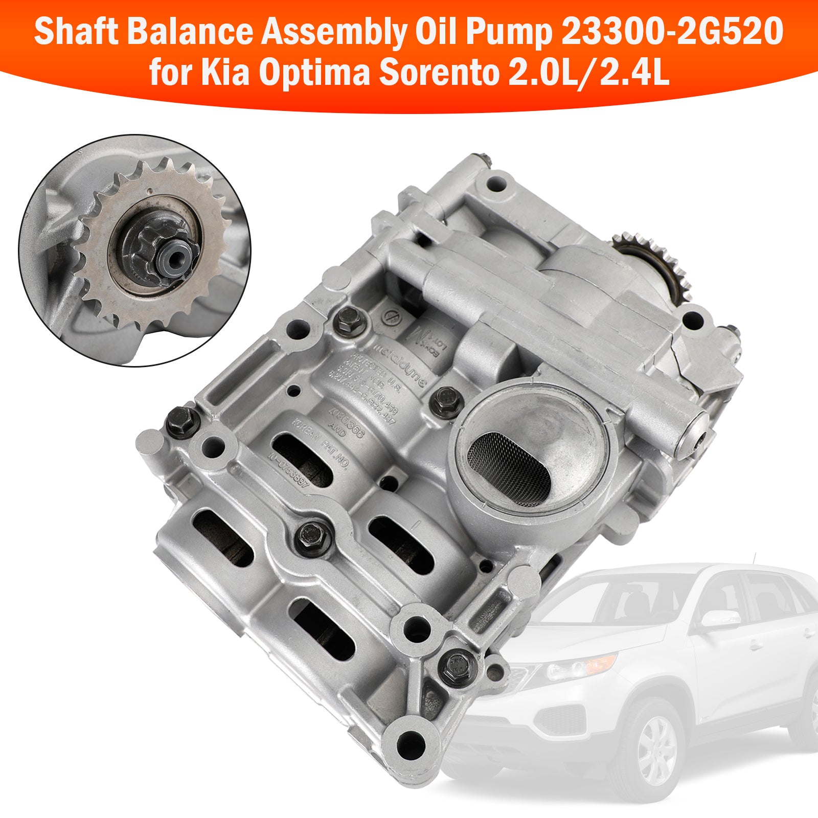 2012-2014 Hyundai Sonata/Azera 2.0L/2.4L Shaft Balance Assembly Oil Pump 23300-2G520 Generic - 0