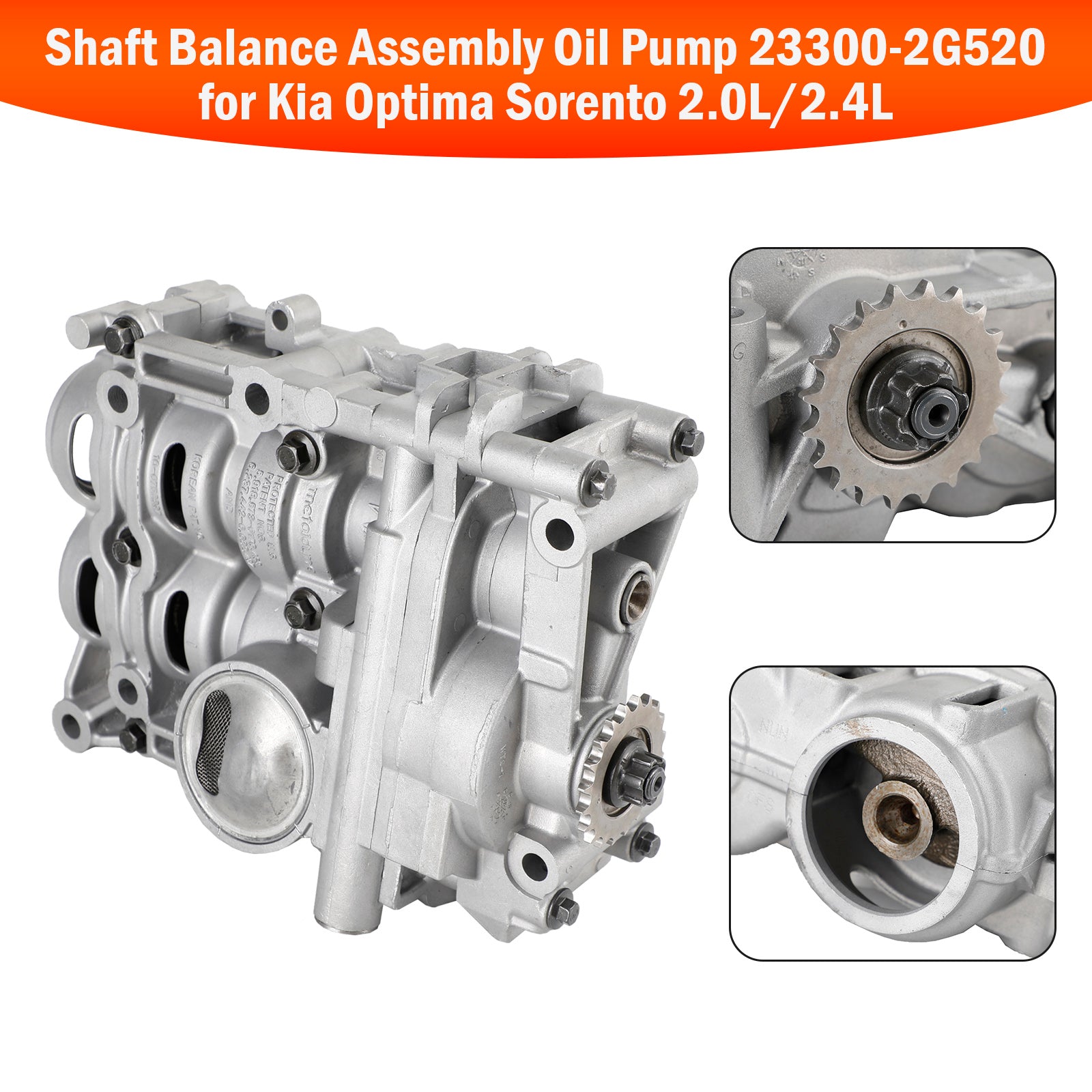2012-2014 Hyundai Sonata/Azera 2.0L/2.4L Shaft Balance Assembly Oil Pump 23300-2G520 Generic