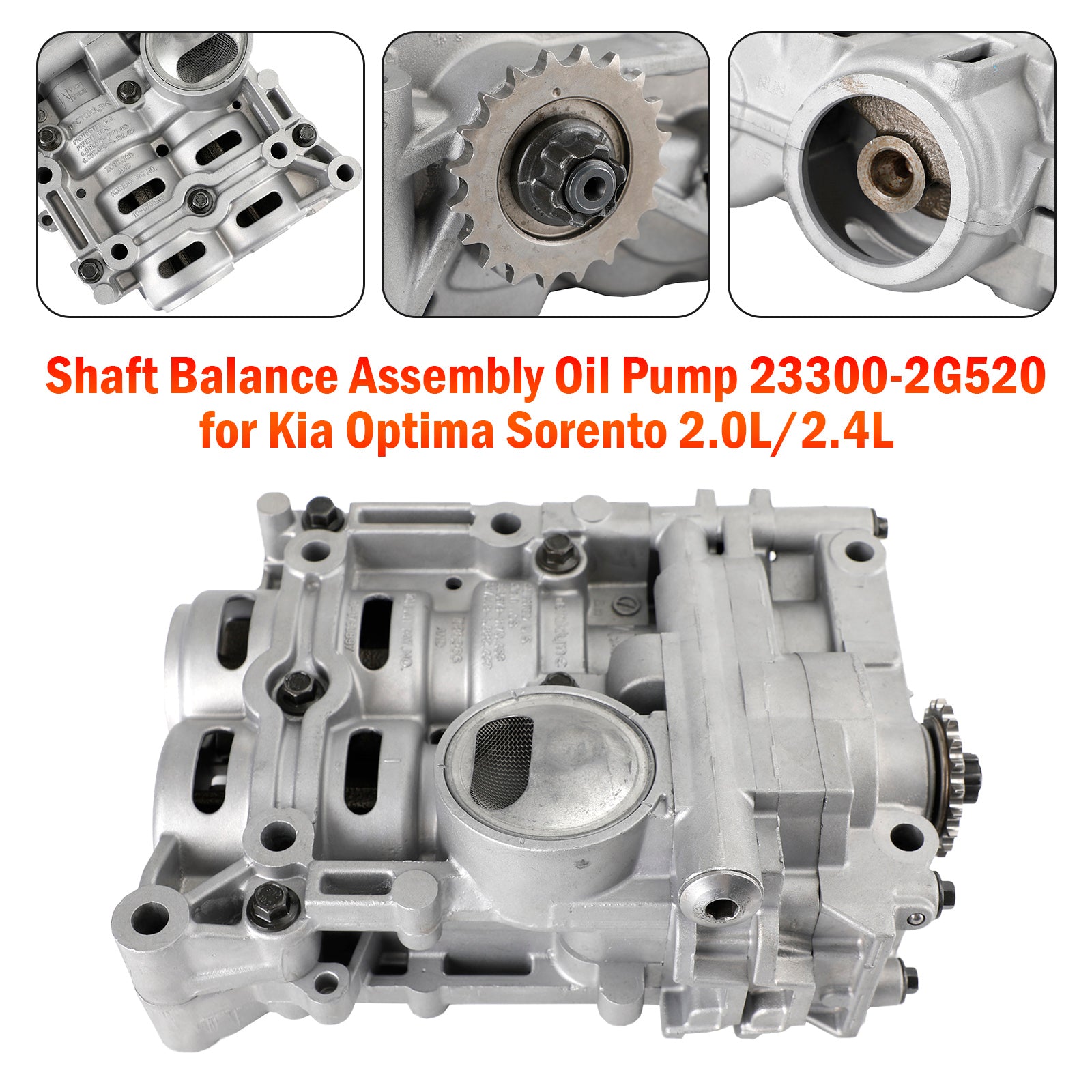 2012-2014 Hyundai Sonata/Azera 2.0L/2.4L Shaft Balance Assembly Oil Pump 23300-2G520 Generic