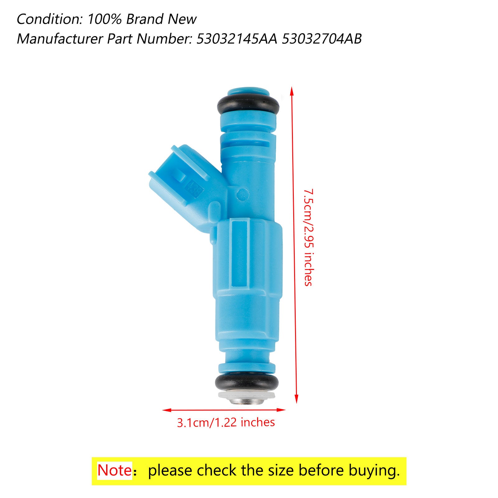 Supercarpart 8PCS 2001-2007 DAKOTA RAM 1500 Chrysler 4.7L V8 Fuel Injector 53032704AB 53032145AA Generic