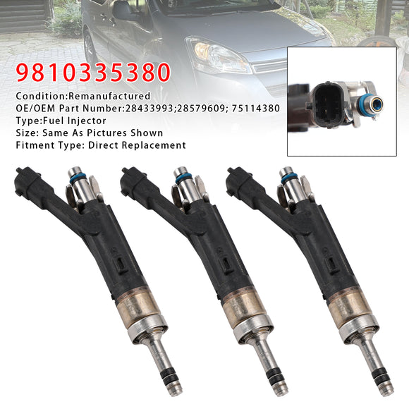 12.2016- Peugeot 5008 II 1199  Petrol 1.2 THP Fuel Injector 39175851 75114380 Generic