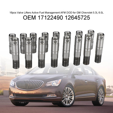 GM Chevrolet 5.3L 6.0L 16pcs Valve Lifters Active Fuel Management AFM DOD 17122490 12645725 Generic - 0