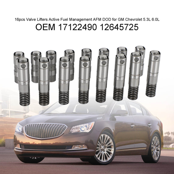 GM Chevrolet 5.3L 6.0L 16pcs Valve Lifters Active Fuel Management AFM DOD 17122490 12645725 Generic