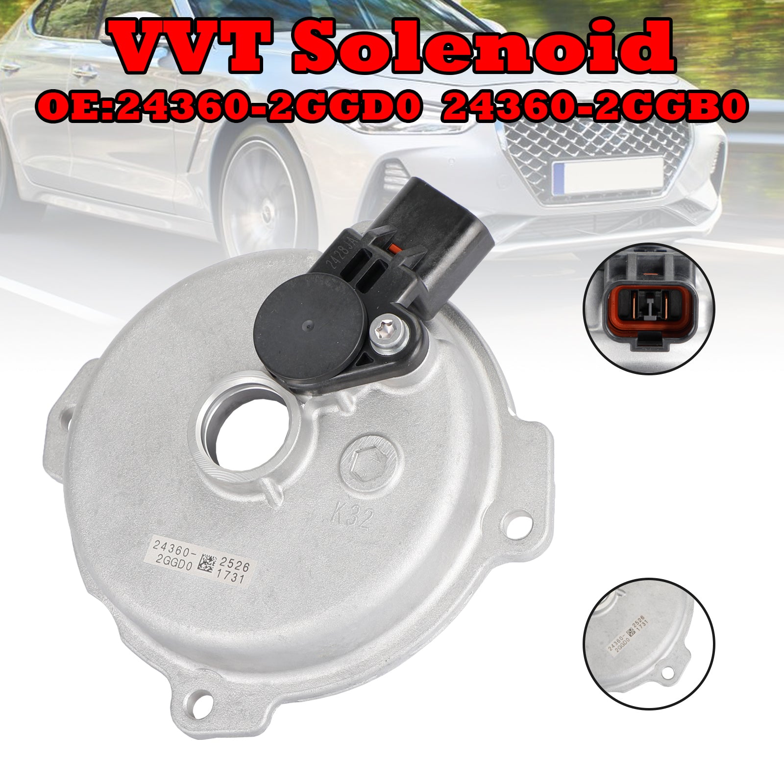 2018-2020 Hyundai Tucson 2.4L Engine Variable Valve Timing VVT Solenoid 24360-2GGB0 24360-2GGD0 Generic