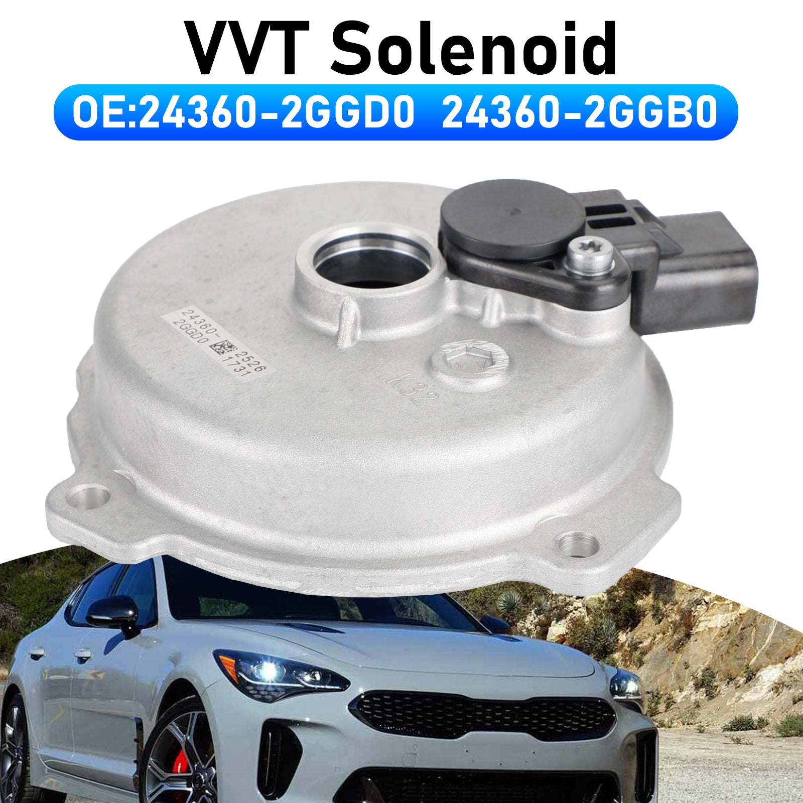 2018-2020 Hyundai Tucson 2.4L Engine Variable Valve Timing VVT Solenoid 24360-2GGB0 24360-2GGD0 Generic