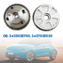 2017-2018 Hyundai Forte 5 Hatchback 2.0L WITHOUT Turbocharged Engine Exhaust & Intake CVVT Camshaft Gear Sprocket 243502E700 243702E020 Generic-2