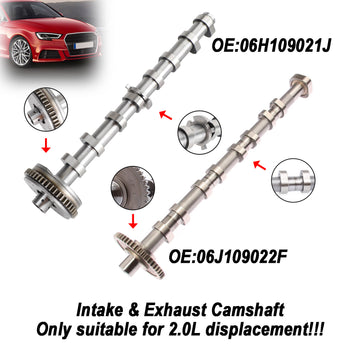 VW AUDI A4 2.0 TFSI Intake & Exhaust Camshaft Timing Gear Assembly 06H109021J 06J109022F Generic - 0