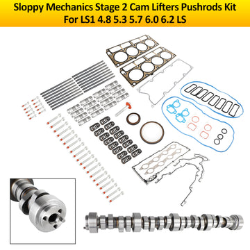 Sloppy Mechanics Stage 2 Cam Lifters Pushrods Kit For LS1 4.8 5.3 5.7 6.0 6.2 LS Generic - 0