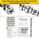 Sloppy Mechanics Stage 2 Cam Lifters Pushrods Kit For LS1 4.8 5.3 5.7 6.0 6.2 LS Generic-5