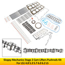 Sloppy Mechanics Stage 2 Cam Lifters Pushrods Kit For LS1 4.8 5.3 5.7 6.0 6.2 LS Generic-6