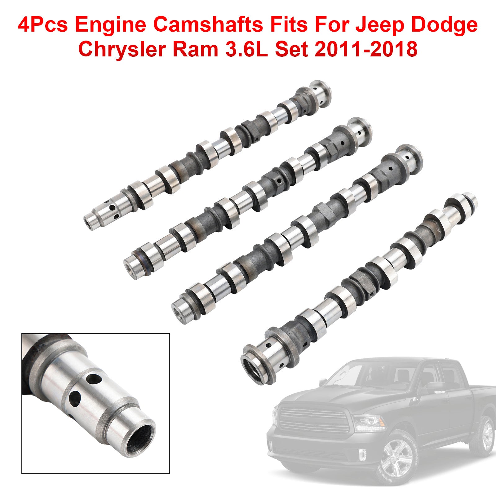 2011-2018 Jeep Dodge Chrysler Ram 3.6L 4Pcs Engine Camshafts 05184377AF 05184378AF 05184379AF 05184380AF Generic