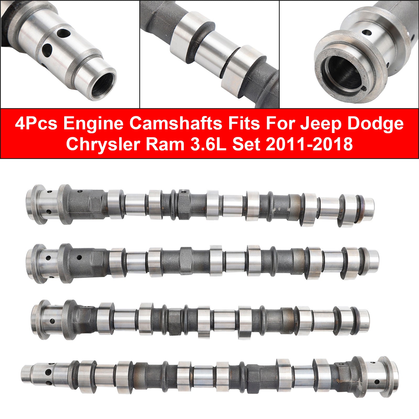 2011-2018 Jeep Dodge Chrysler Ram 3.6L 4Pcs Engine Camshafts 05184377AF 05184378AF 05184379AF 05184380AF Generic