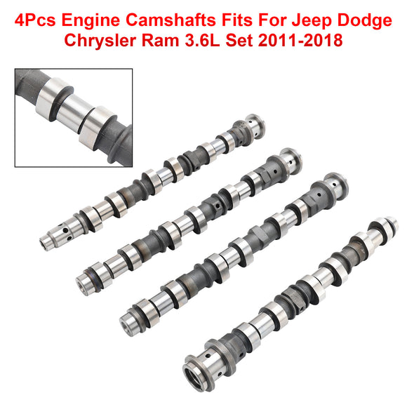 2011-2018 Jeep Dodge Chrysler Ram 3.6L 4Pcs Engine Camshafts 05184377AF 05184378AF 05184379AF 05184380AF Generic