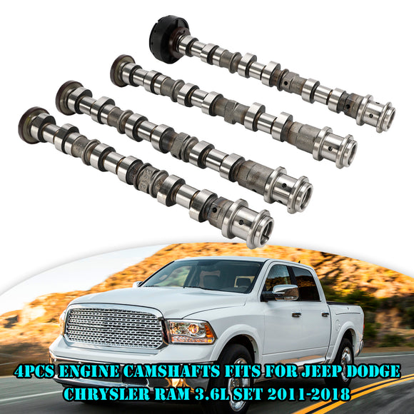 2011-2018 Jeep Dodge Chrysler Ram 3.6L 4Pcs Engine Camshafts 05184377AF 05184378AF 05184379AF 05184380AF Generic