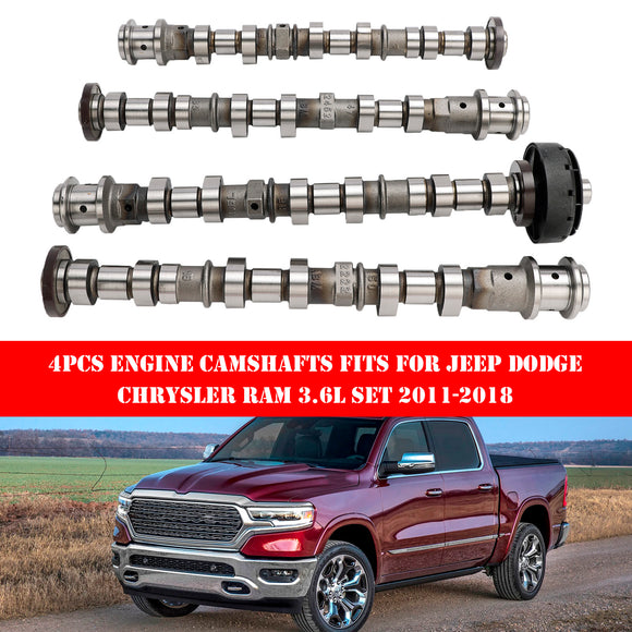 2011-2018 Jeep Dodge Chrysler Ram 3.6L 4Pcs Engine Camshafts 05184377AF 05184378AF 05184379AF 05184380AF Generic