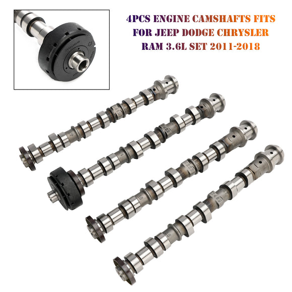 2011-2018 Jeep Dodge Chrysler Ram 3.6L 4Pcs Engine Camshafts 05184377AF 05184378AF 05184379AF 05184380AF Generic