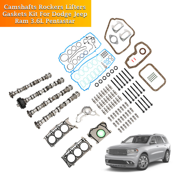 Chrysler Dodge Jeep Ram 3.6L V6 Pentastar Camshafts Rockers Lifters Gaskets Kit 5184296AH 5184380AG Generic