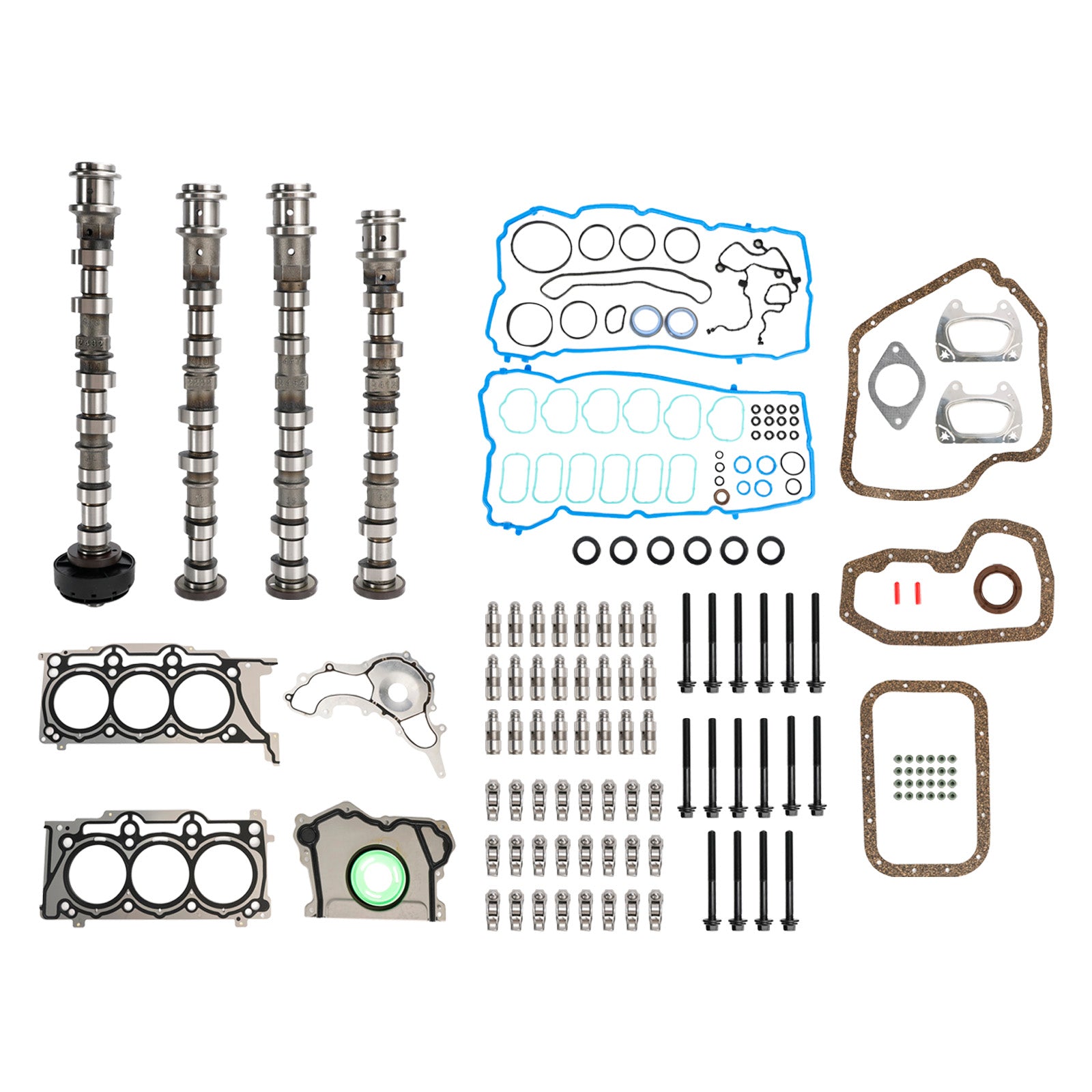 Chrysler Dodge Jeep Ram 3.6L V6 Pentastar Camshafts Rockers Lifters Gaskets Kit 5184296AH 5184380AG Generic
