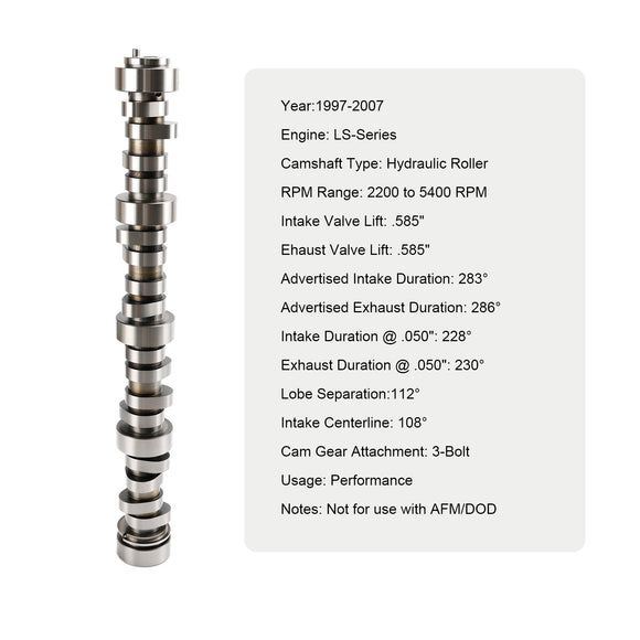 Sloppy Mechanics Stage 2 Camshaft Kit SS2 LS1 4.8 5.3 5.7 6.0 6.2 LS Cam LQ4 LM7 Generic