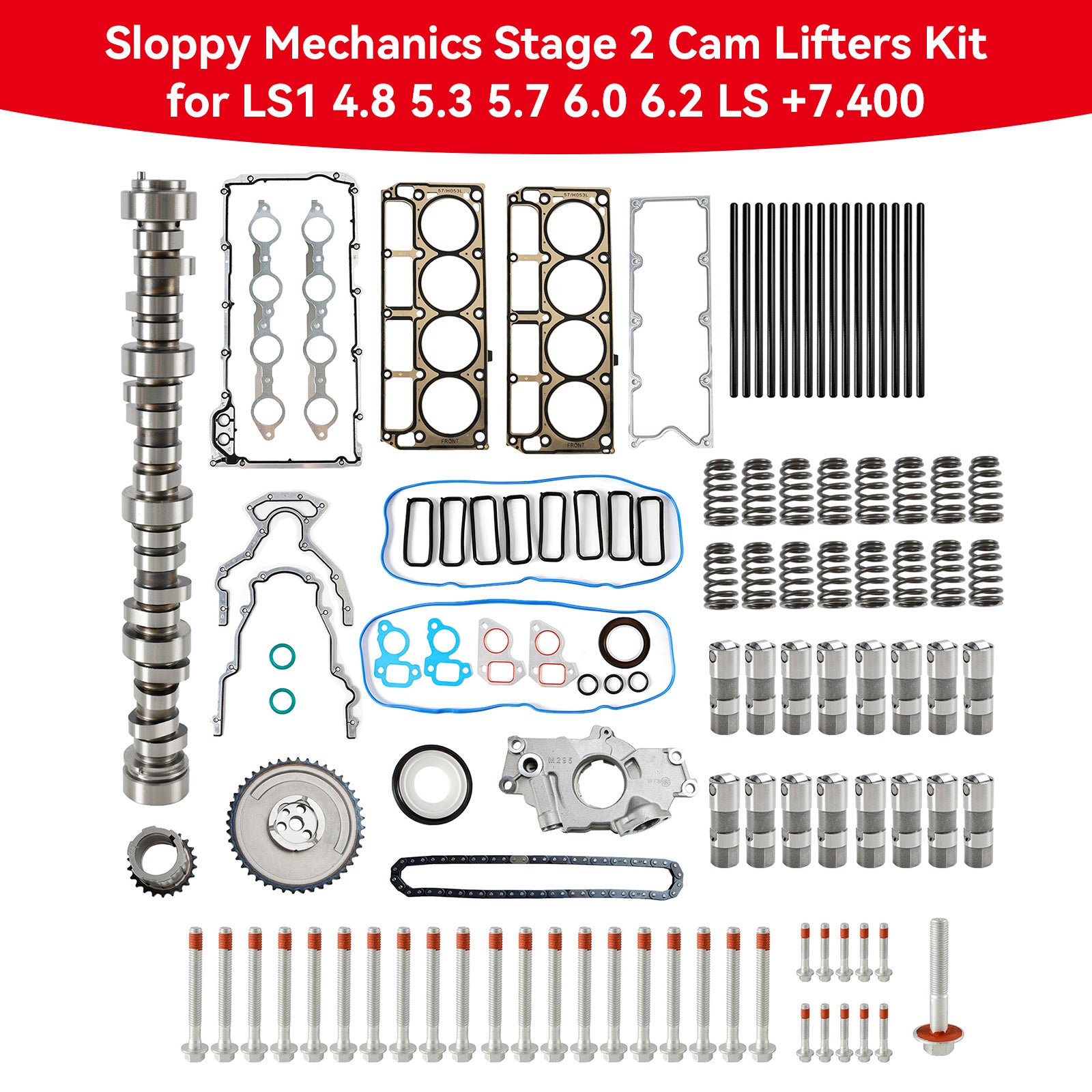 2001-2005 5.7L LS6 V-8 Sloppy Mechanics Stage 2 Cam Lifters Kit Generic - 0