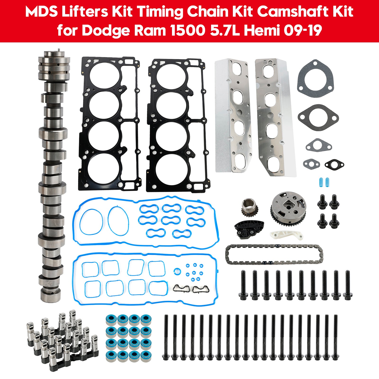 2009-2019 Dodge Ram 1500 5.7L Hemi MDS Lifters Kit Timing Chain Kit Camshaft Kit Generic