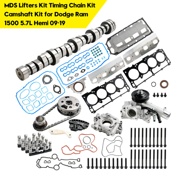 2009-2019 Dodge Ram 1500 5.7L Hemi MDS Lifters Kit Timing Chain Kit Camshaft Kit 53021726AD 5038785AB Generic