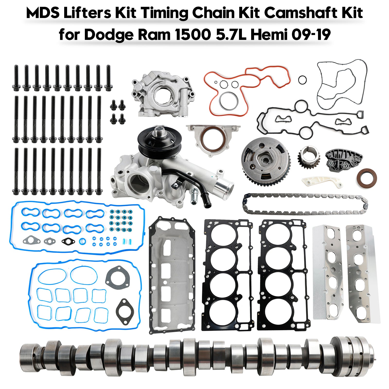 2009-2019 Dodge Ram 1500 5.7L Hemi MDS Lifters Kit Timing Chain Kit Camshaft Kit 53021726AD 5038785AB Generic