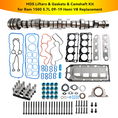2009-2019 Ram 1500 5.7L Hemi V8 MDS Lifters & Gaskets & Camshaft Kit Replacement Generic - 0