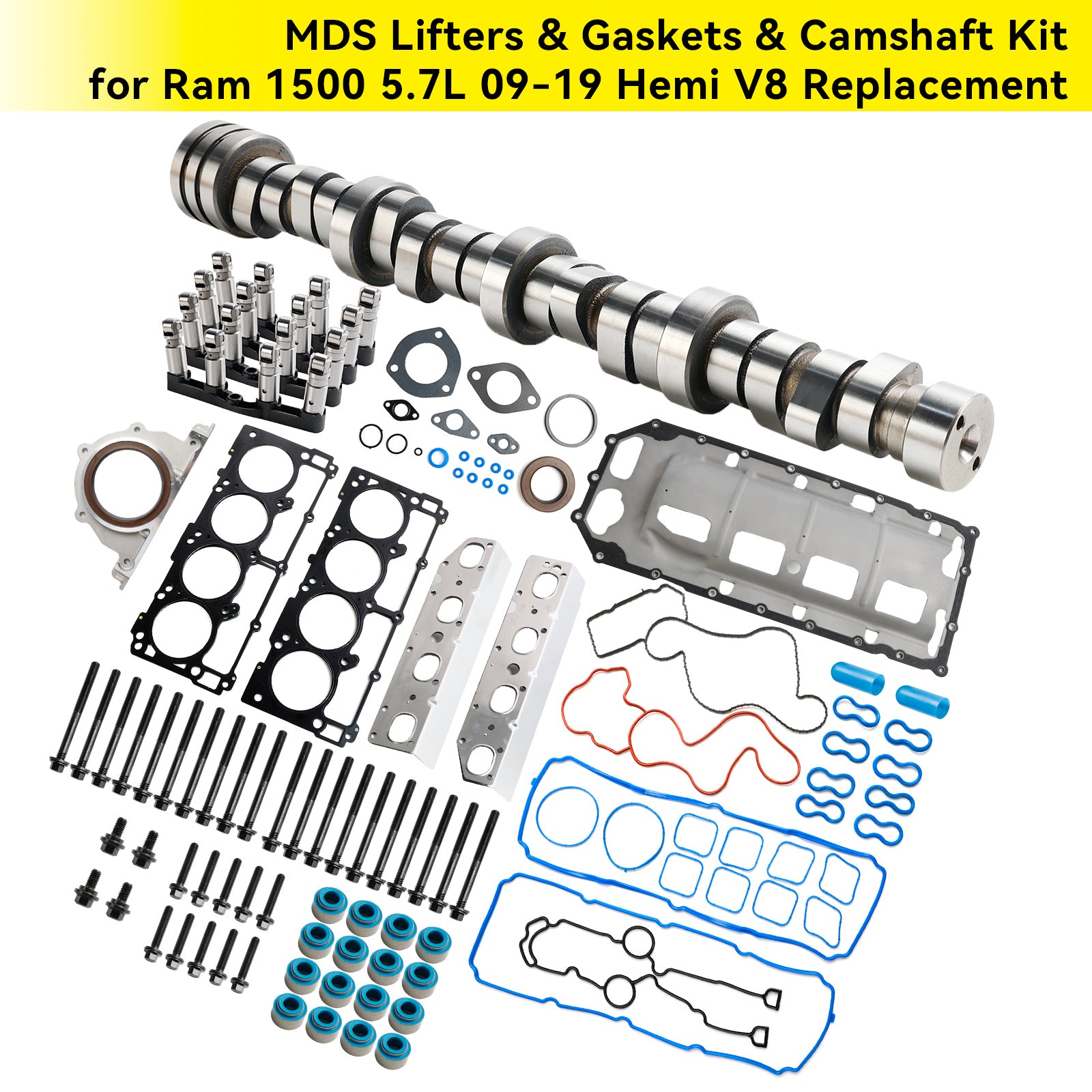 2011-2019 Ram 1500 5.7L MDS Hemi Lifters & Gaskets & Camshaft Kit 53021726AD 5038785AB Generic