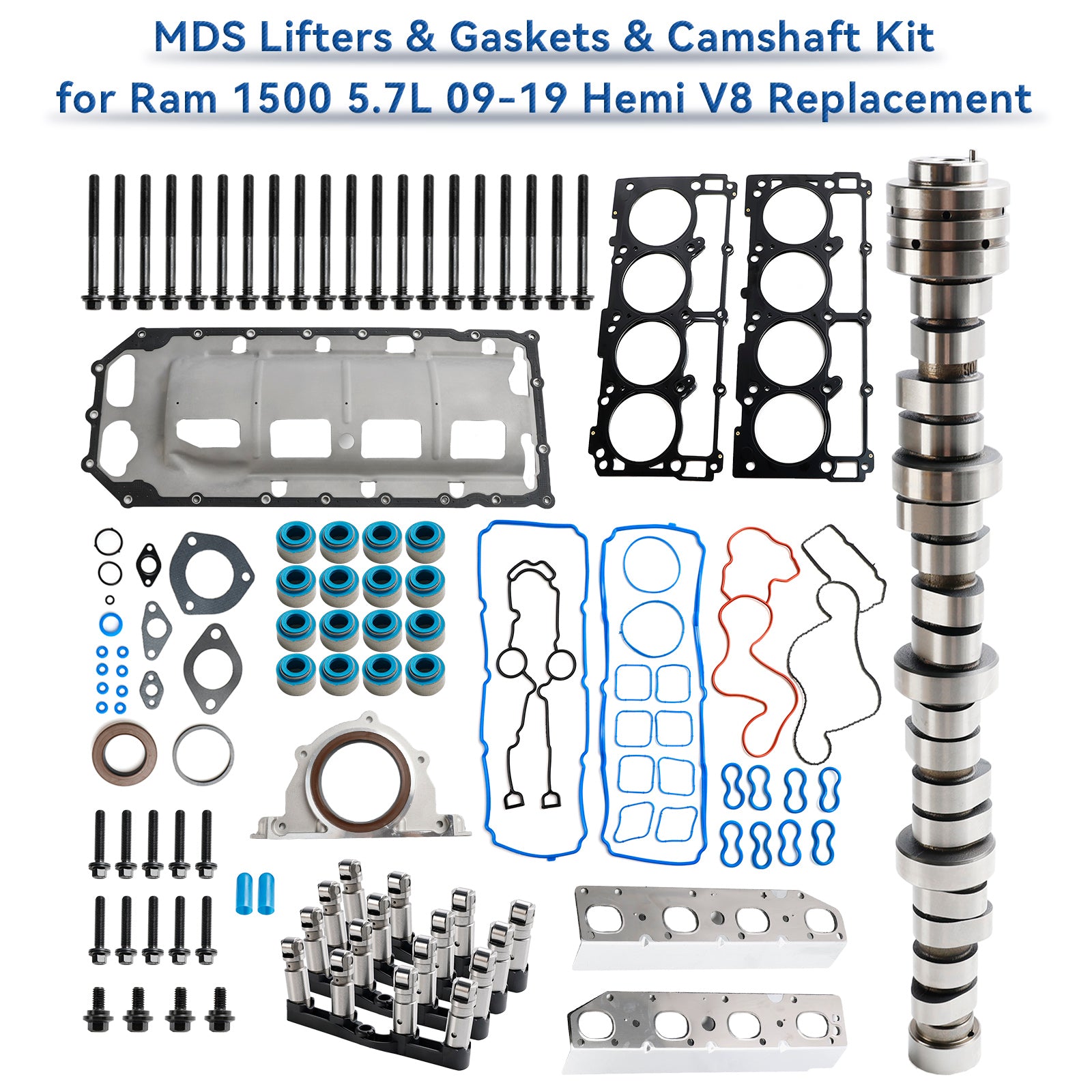 2011-2019 Ram 1500 5.7L MDS Hemi Lifters & Gaskets & Camshaft Kit 53021726AD 5038785AB Generic