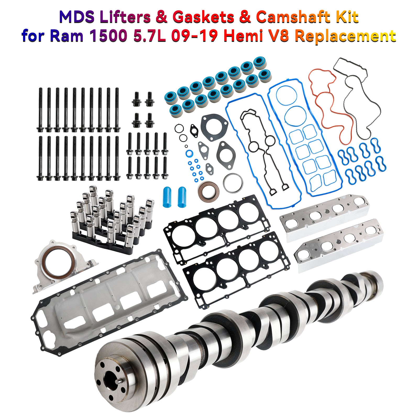 2011-2019 Ram 1500 5.7L MDS Hemi Lifters & Gaskets & Camshaft Kit 53021726AD 5038785AB Generic