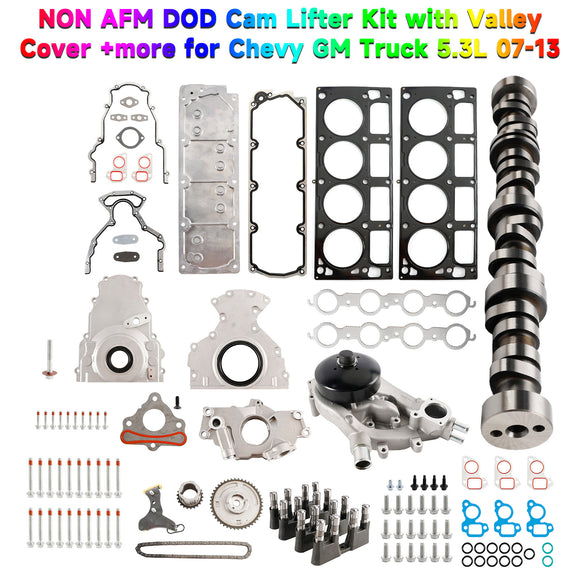 2007-2013 Chevy GM Truck 5.3L NON AFM DOD Cam Lifter Kit with Valley Cover +more 12646386 17120090 Generic