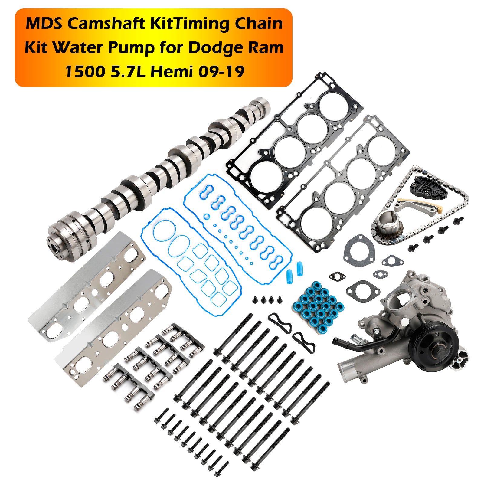 2009 Dodge Durango 5.7L Engine MDS Camshaft KitTiming Chain Kit Water Pump 53021726AE 53021726AD Generic