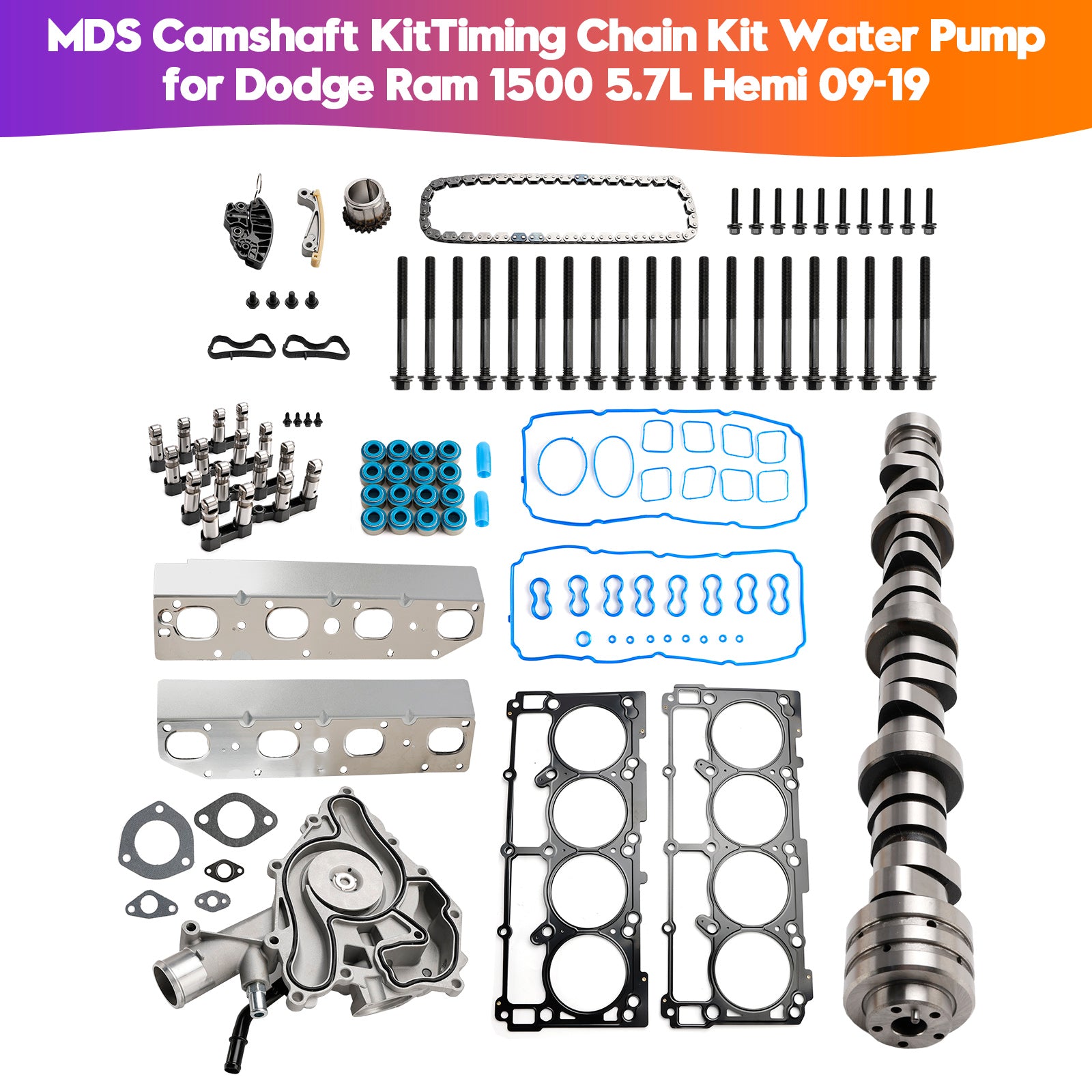 2009 Dodge Durango 5.7L Engine MDS Camshaft KitTiming Chain Kit Water Pump 53021726AE 53021726AD Generic
