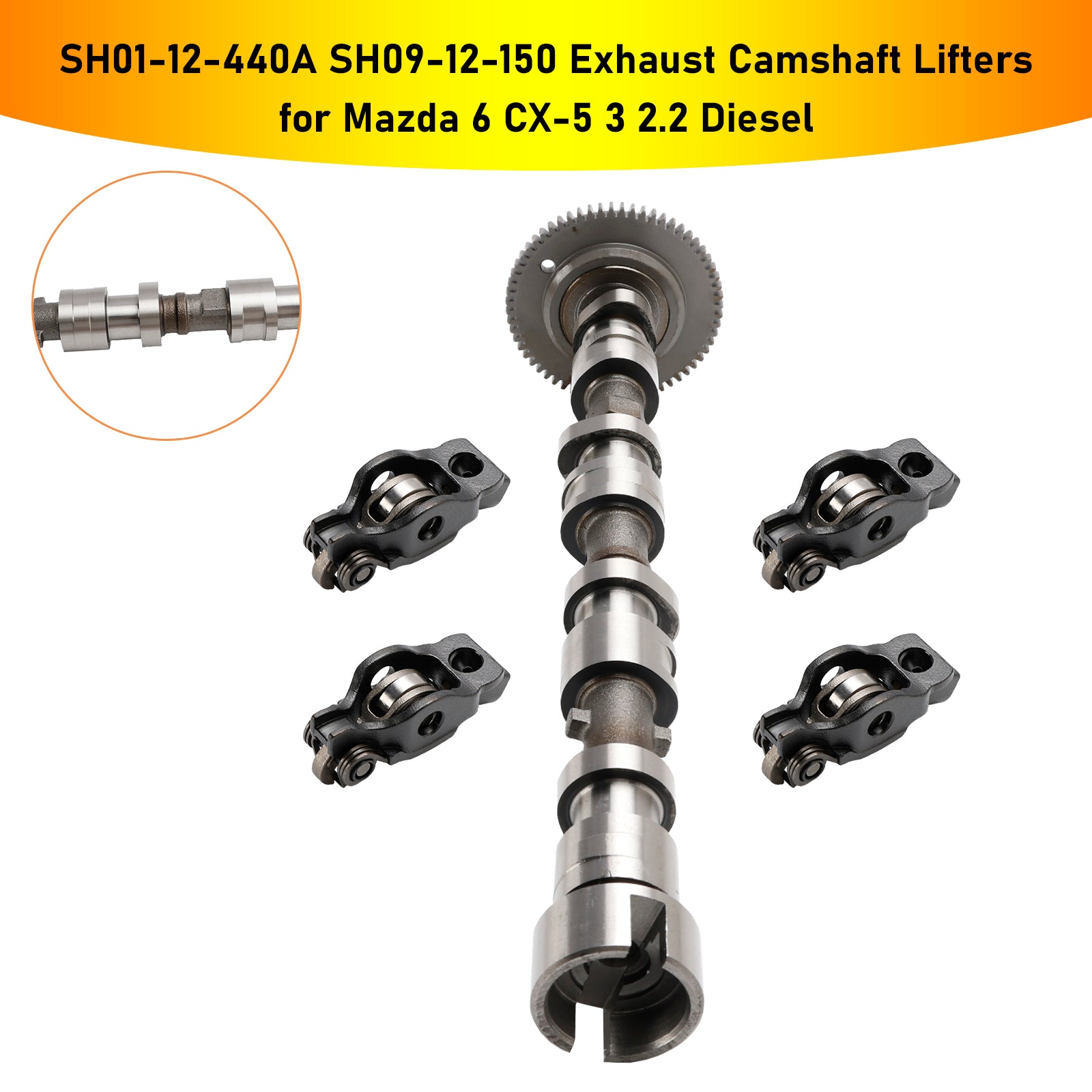 2012-2017 Mazda 3 BM BN 2.2 D Exhaust Camshaft Lifters SH01-12-440A SH09-12-150 Generic