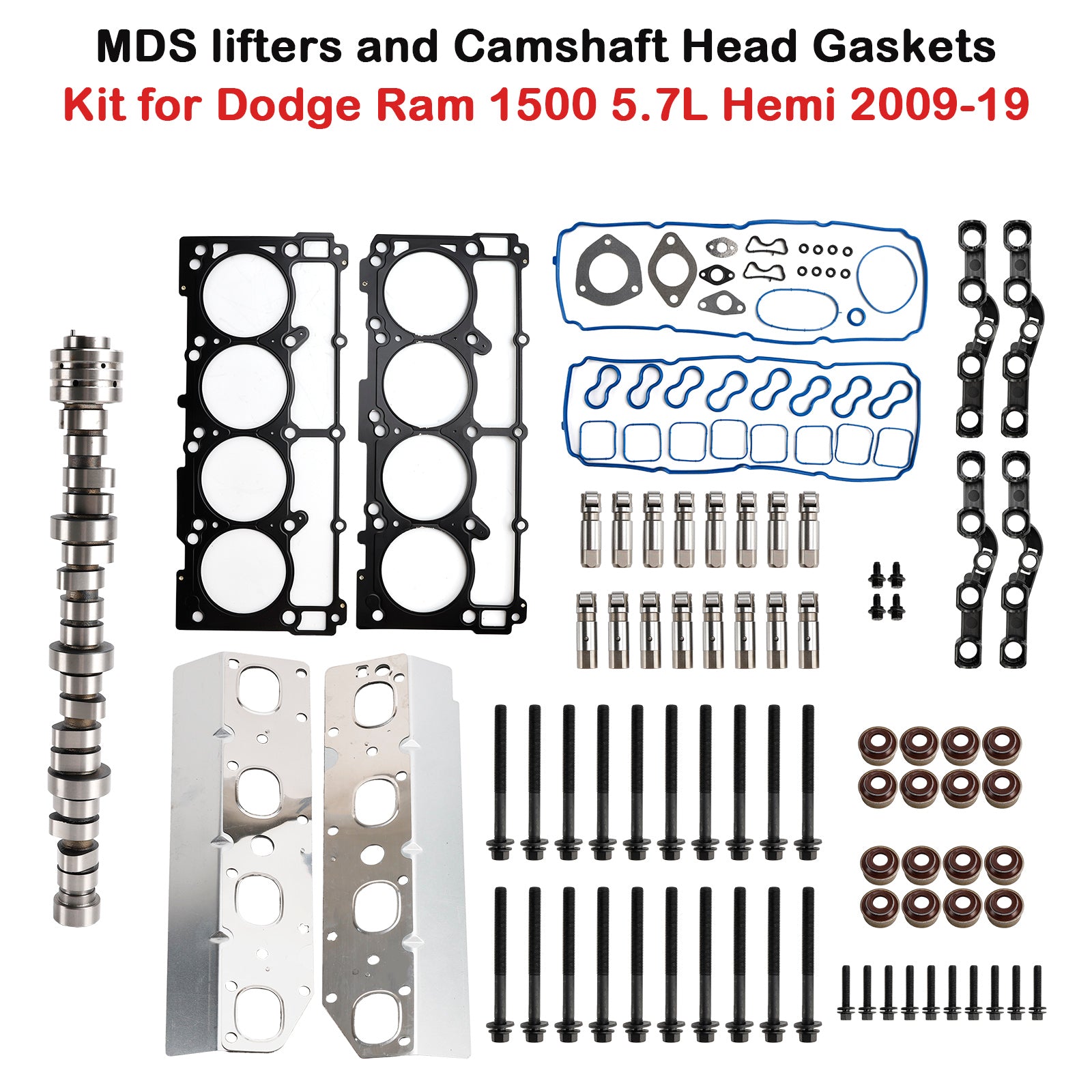 2011-2019 Ram 1500 5.7L Engine MDS lifters and Camshaft Head Gaskets Kit 53022263AF 5038684AA Generic - 0