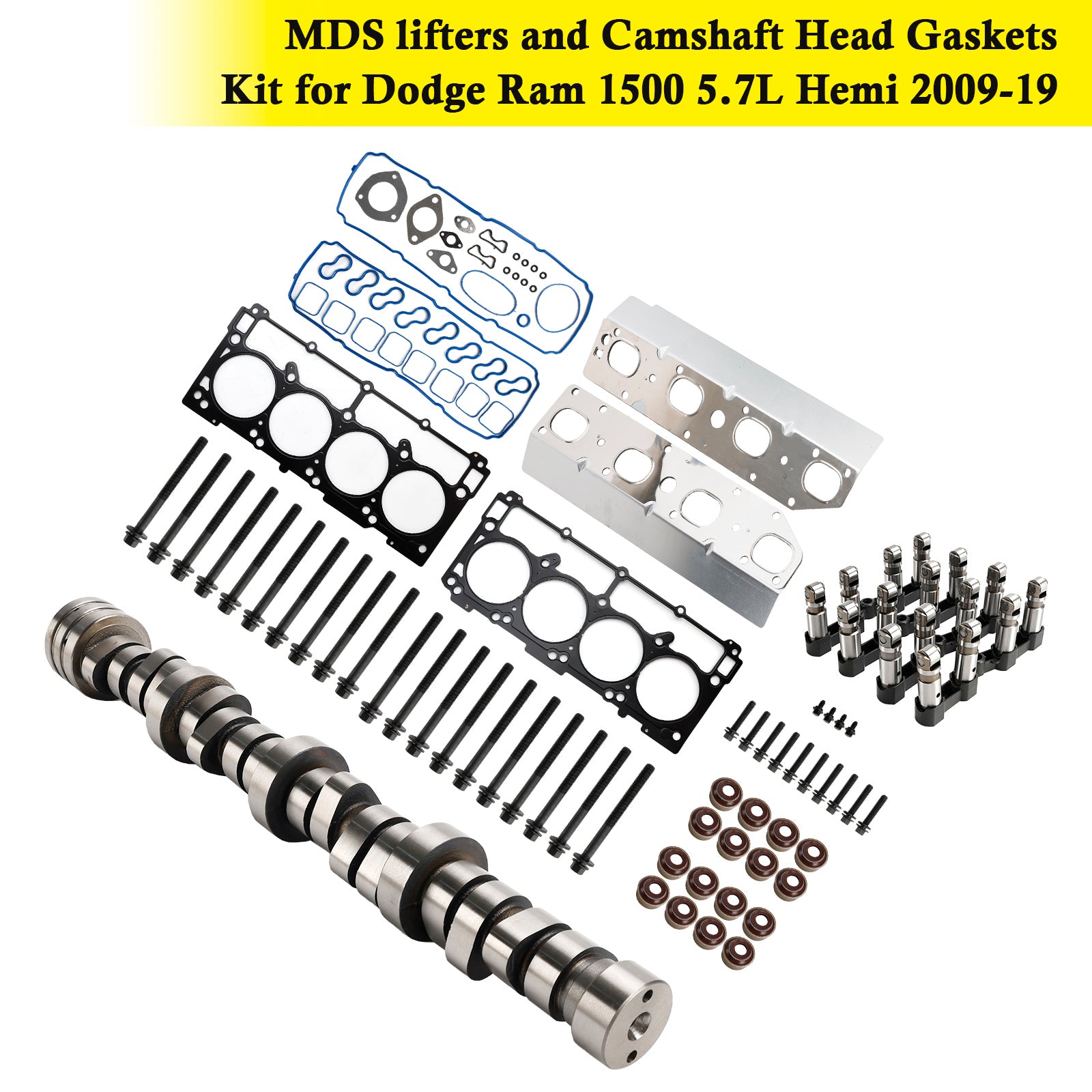 2009 Chrysler Aspen 5.7L Engine V8 MDS lifters and Camshaft Head Gaskets Kit 53022263AF 5038684AA Generic