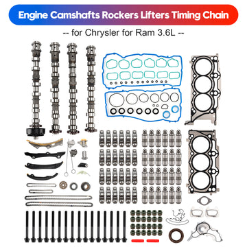 2011-2015 Jeep Grand Cherokee 3.6L V6 Engine Camshafts Rockers Lifters Timing Chain 5184377AG 5184332AA Generic