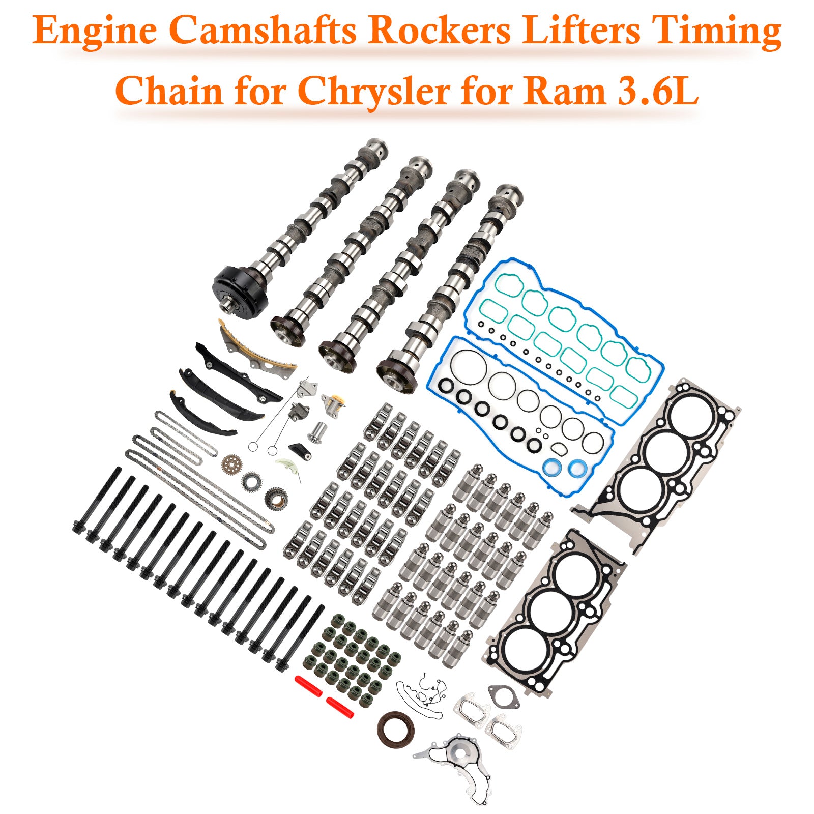 2014-2016 Dodge Ram ProMaster 1500 3.6L V6 Engine Camshafts Rockers Lifters Timing Chain 5184377AG 5184332AA Generic