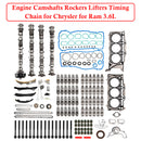 2011-2016 Chrysler 200 3.6L V6 Engine Camshafts Rockers Lifters Timing Chain 5184377AG 5184332AA Generic-5