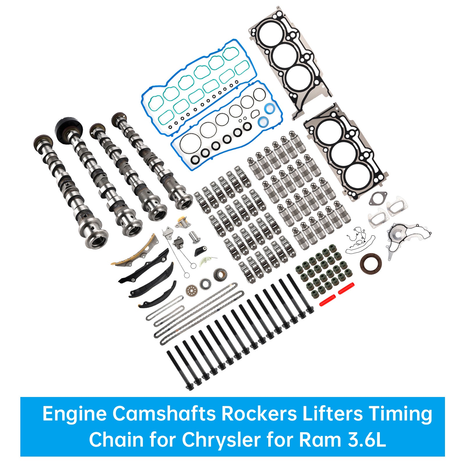 2014-2016 Dodge Ram ProMaster 1500 3.6L V6 Engine Camshafts Rockers Lifters Timing Chain 5184377AG 5184332AA Generic