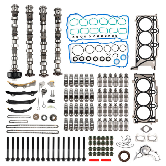 2011-2016 Dodge Grand Caravan 3.6L V6 Engine Camshafts Rockers Lifters Timing Chain 5184377AG 5184332AA Generic
