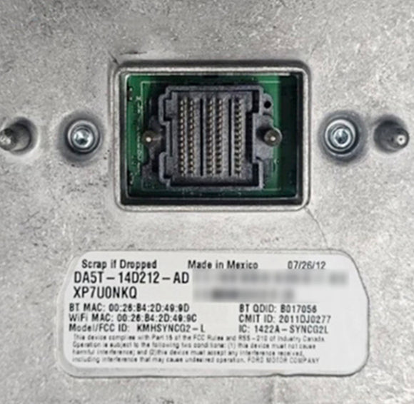 Ford Sync 2 APIM Navigation Module Vin Programmed NAV DA8T-14F239-BK Generic